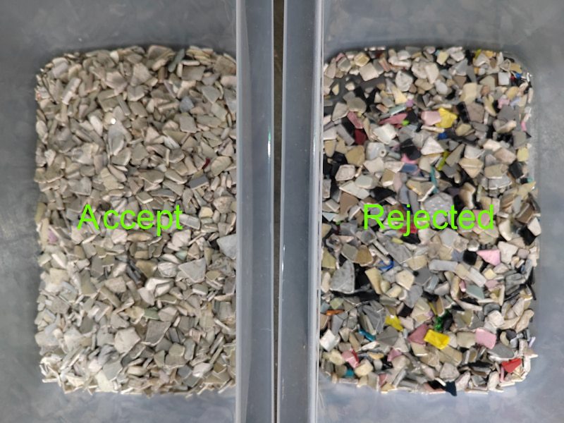 Machine de tri de couleurs de flocons de plastique recyclés de grande capacité