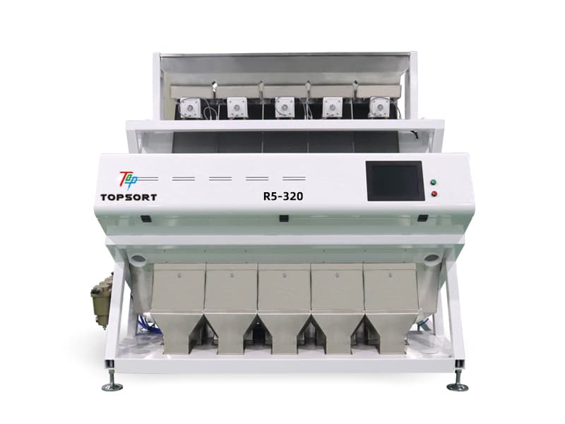 TOPSORT high accuracy 5 chutes plastic flakes color sorter machine