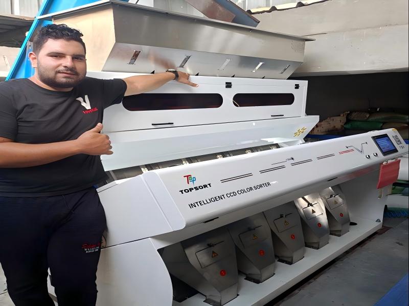 TOPSORT 5 CHUTES COLOR SORTER WAS PERFECTLY INSTALLED AT THE CUSTOMER'S SITE