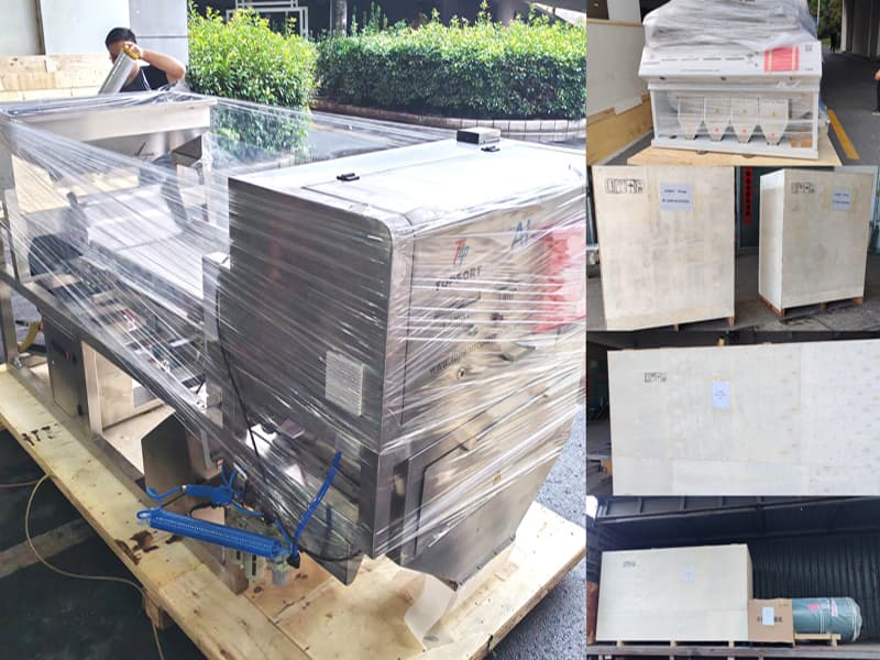 Color sorter machine packaging